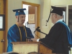 Receiving my Bachelor degree