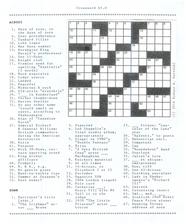 Crossword 61.0