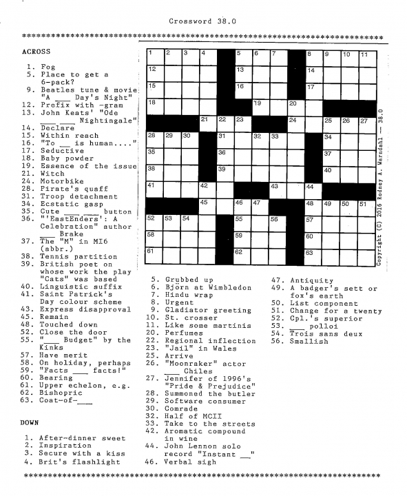 Crossword 38.0